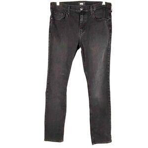 Paige Lennox Jeans Mens 34x32 Dark GrayBlack Sheldon Denim Stretch Straight Slim